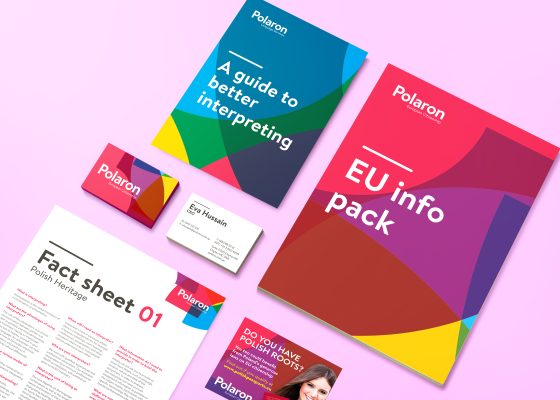 Polaron Language Services branding